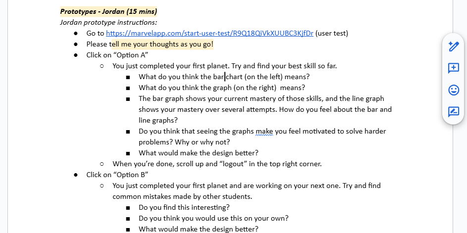 Interview protocol snippet